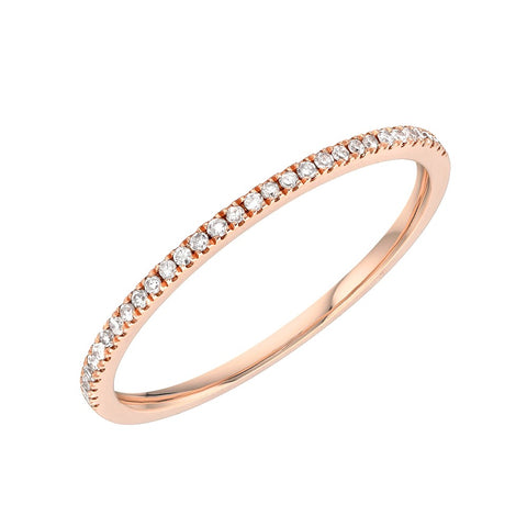 Diamond Halfway Band in Rose Gold - 6