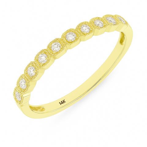 Diamond Band in Yellow Gold