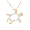 Petroglyph Turtle Pendant with Diamonds