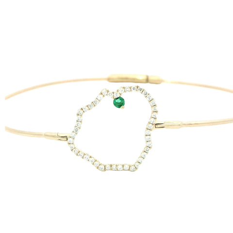 Kauai Diamond Outline Bracelet in Yellow Gold