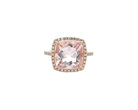 Morganite Ring in Rose Gold