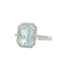 Aquamarine and Diamonds Ring