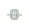 Aquamarine and Diamonds Ring