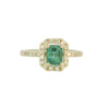 Emerald and Diamonds Ring in Yellow Gold