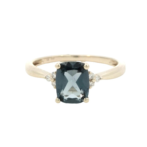 London Blue Topaz Ring in Yellow Gold