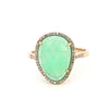 Chrysoprase Ring in Yellow Gold