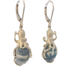 Octopus Earrings in Yellow Gold with Opal