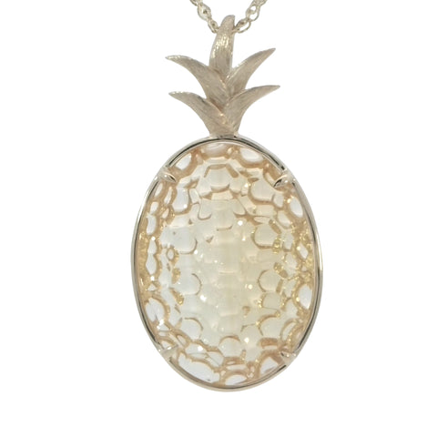 Large Citrine Pineapple Pendant