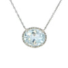 Aquamarine Necklace in White Gold