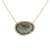 Labradorite Necklace in Yellow Gold