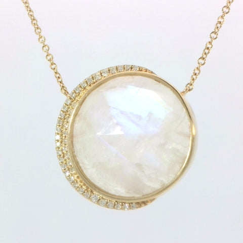 Moon Phase Necklace in Yellow Gold