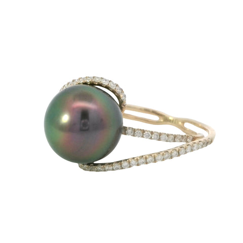 14K Yellow Gold Cultured Tahit