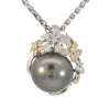 Plumerias with Tahitian Pearl Enhancer Pendant
