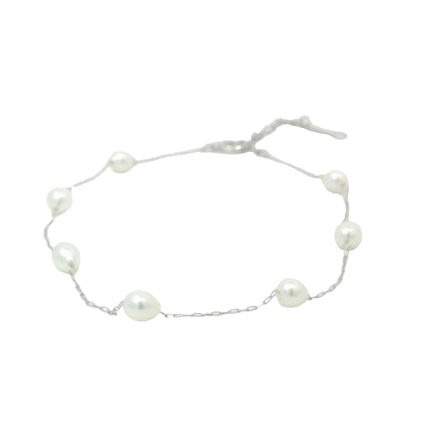 White Gold Akoya Pearl Bracelet