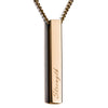 Koa "Strength" Wood Bar Pendan