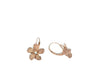 11mm Plumeria Leverback Earrings in Rose Gold
