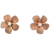 11mm Plumeria Stud Earrings in Rose Gold