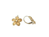 13mm Plumeria Leverback Earrings in Yellow Gold