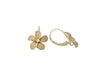11mm Plumeria Leverback Earrings in Yellow Gold
