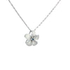 11mm Plumeria Slide in White Gold with Blue Diamond