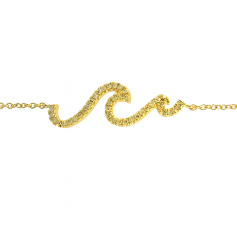 Wave Bracelet in Yellow Gold