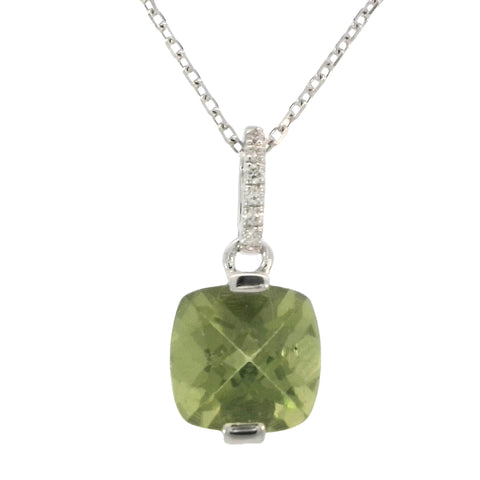 Peridot Necklace in Sterling Silver