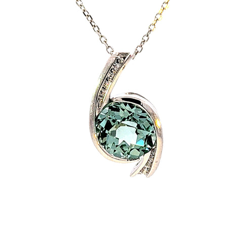 Sterling Silver Lab Grown Gree