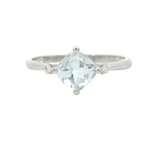 Aquamarine Ring in Sterling Silver