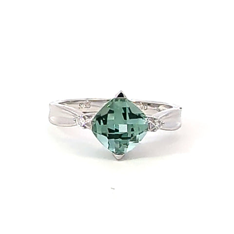 Sterling Silver Lab Grown Gree