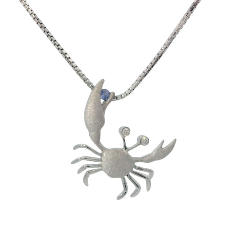 Crab Pendant in Precious Silver