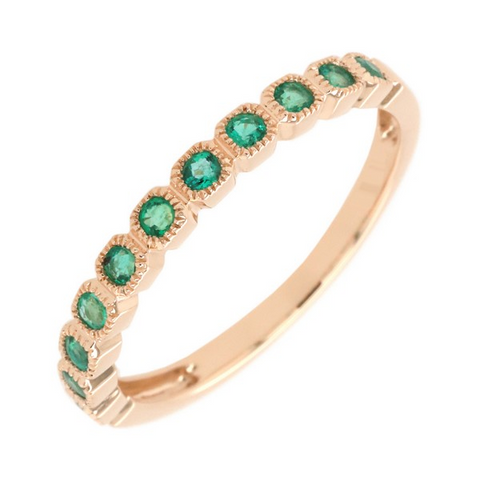 Emerald Band in Yellow Gold