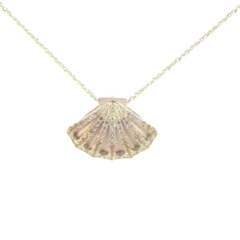 20mm Sunrise Shell Pendant in Gold