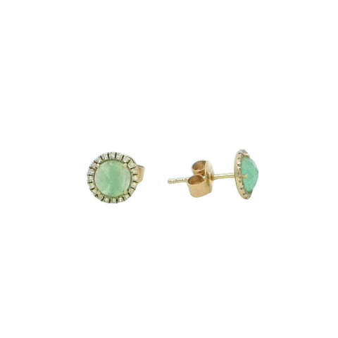 Chrysoprase Stud Earings