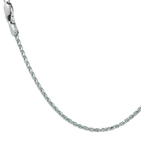 Round Wheat Chain in White Gold - 18
