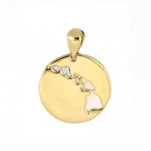 Hawaiian Island Chain Cut Out Round Pendant
