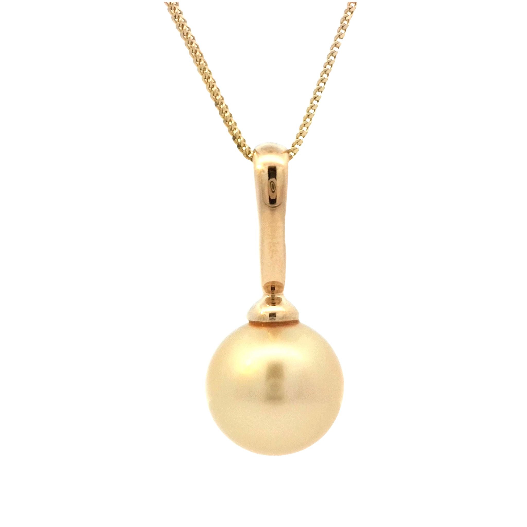 Golden South Sea Pearl Enhancer Pendant in Yellow Gold