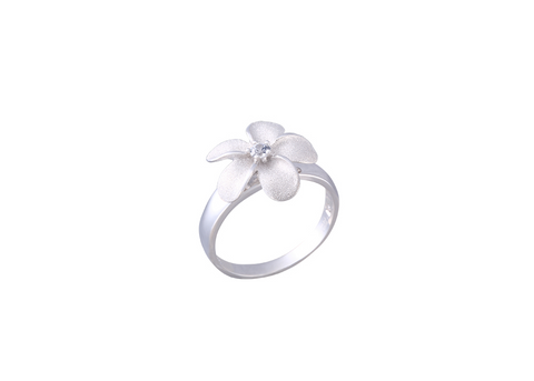 Plumeria Ring in Precious Silver