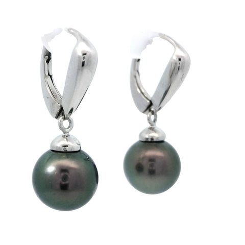 Tahitian Pearl Leverback Earrings