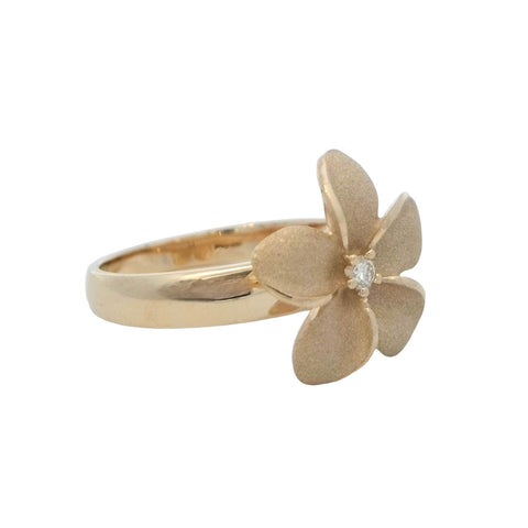 Plumeria Ring in Yellow Gold