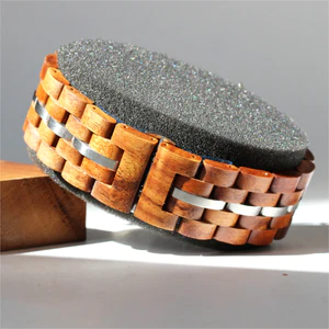 24mm Koa Link Watch Band - Silver