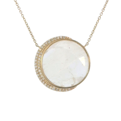 Moon Phase Necklace in Yellow Gold
