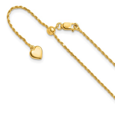 Gold Plated Adjustable Rope Chain