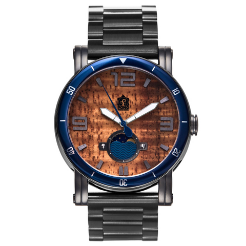 Waterman Koa Wood Watch in Gunmetal