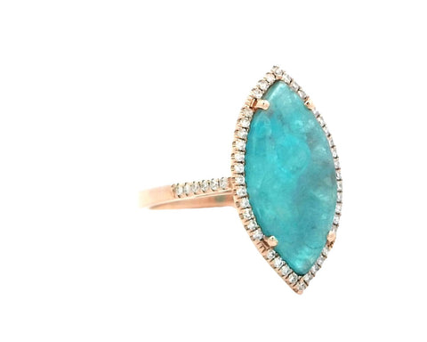 Paraiba Tourmaline Ring in Rose Gold