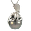 Octopus Pendant with Tahitian Pearl