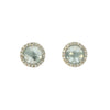 Sky Blue Topaz Stud Earrings in Yellow Gold