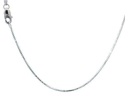 Baby Box Chain in White Gold