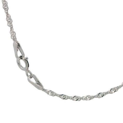 Singapore Chain in White Gold - 16