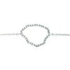 Kauai Outline Bracelet with Diamonds in White Gold