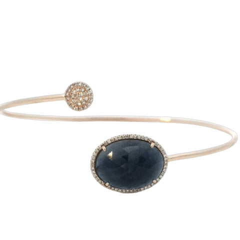 Natural Blue Sapphire Bangle